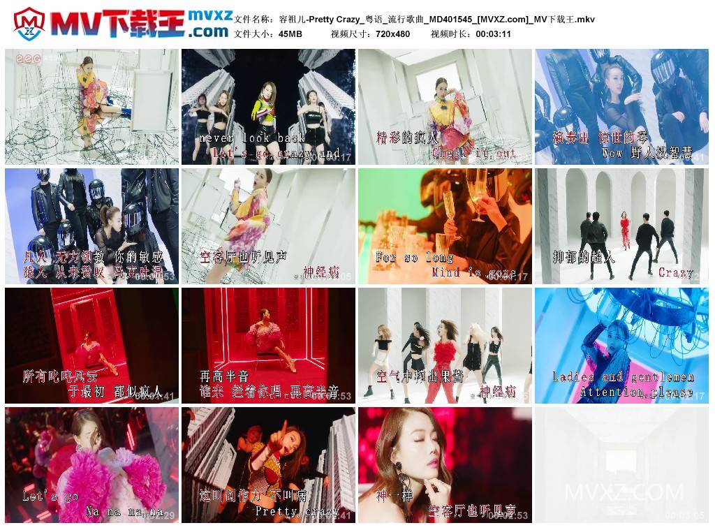 容祖儿-Pretty Crazy_粤语_流行歌曲_MD401545